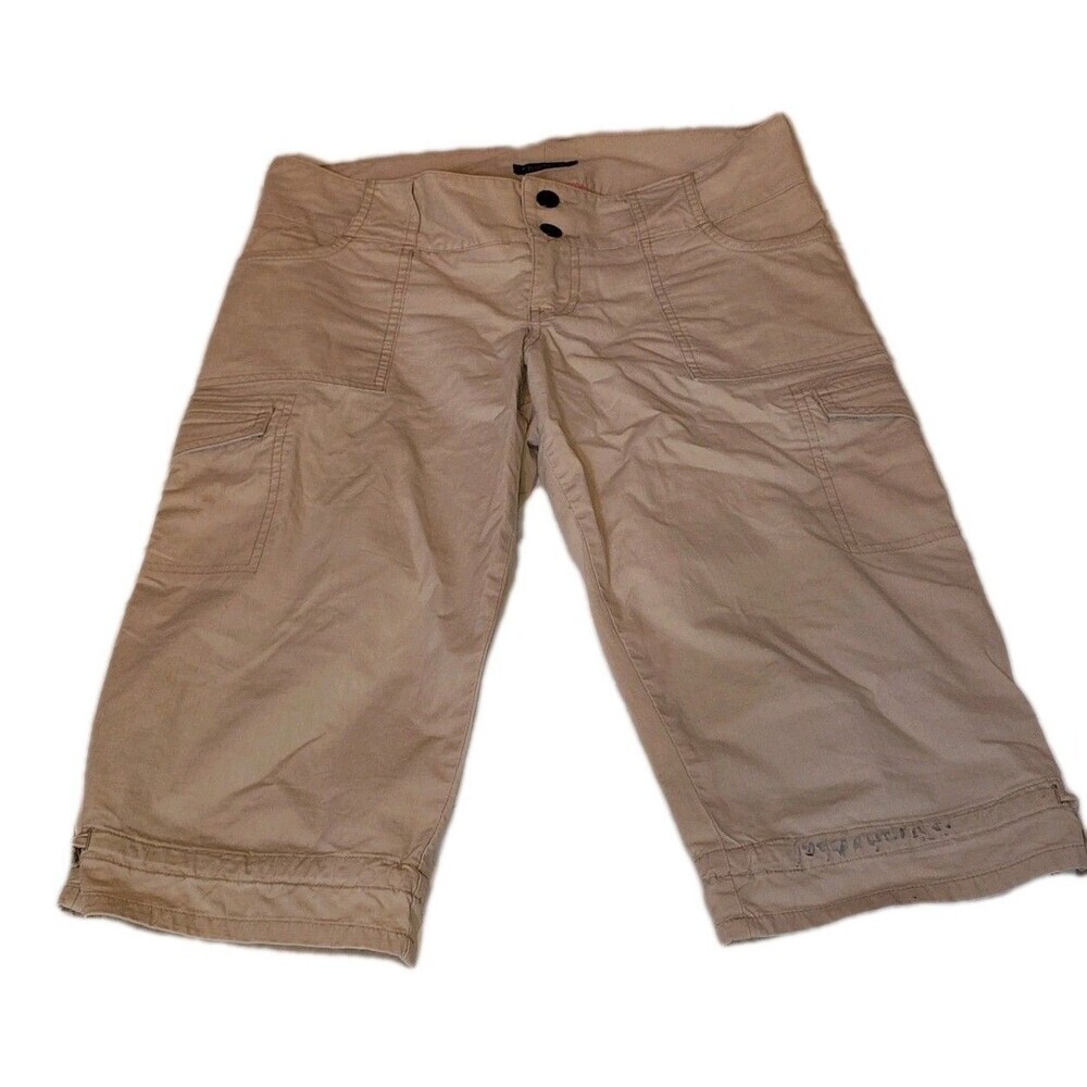Abercrombie & Fitch Y2K Cargo Capri Pants Tan Khaki Size 4 Low Rise